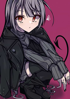 Anime Girl with Devil Tail