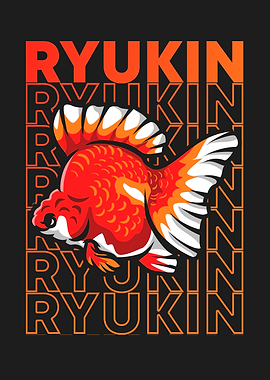 Ryukin Goldfish Fish Keeper Poster