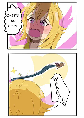 Anime Girl and Snake Comic Panel
