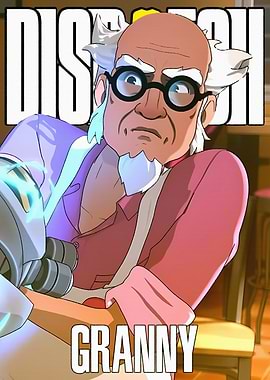 Granny Dispatch Cartoon Character