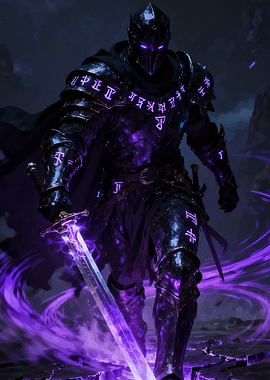 Dark Knight Glowing Sword