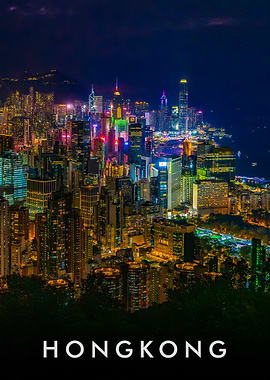 Hong Kong Cityscape at Night
