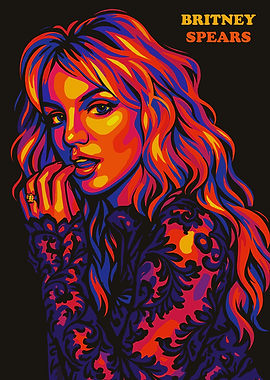 Britney Spears Pop Art Portrait