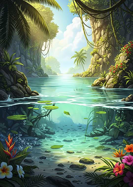 Tropical River Scene
