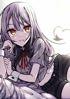 Anime Girl with Red Eyes