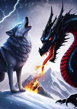 Wolf and Dragon Animal