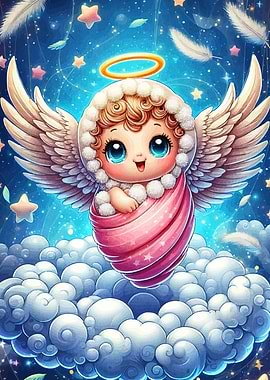 Cute Angel Baby Sky