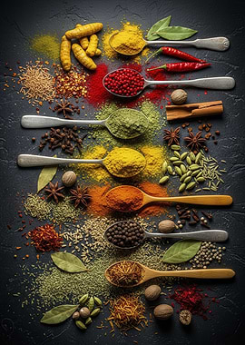 Spices and Herbs Still Life