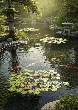 Koi Pond Serenity