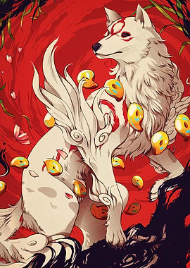 Okami Amaterasu Digital Art
