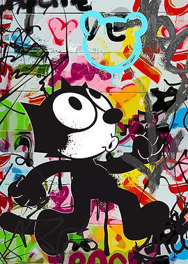 Felix the Cat Graffiti Art