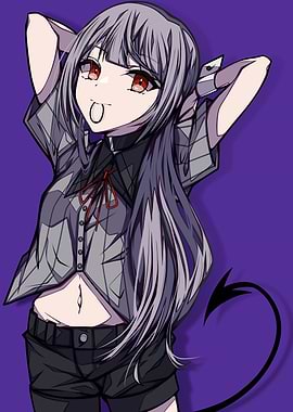 Anime Girl with Devil Tail