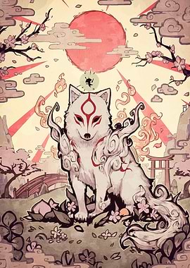Okami Amaterasu Digital Art