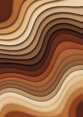 Abstract Brown Wavy Layers