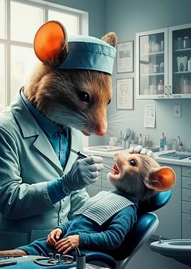 Mouse Dentist with Patient