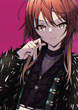 Anime Girl with Fur Coat