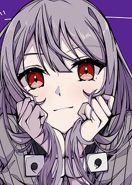 Anime Girl with Red Eyes