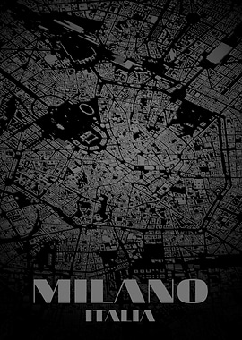 Milan, Italy City Map