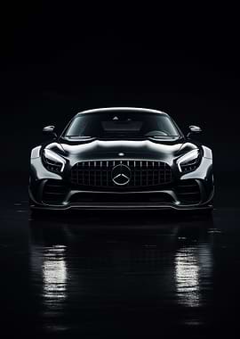 Black racing supercar