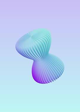 Abstract 3D Shape with Gradient Background