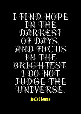 Dalai Lama Quote: Hope and Focus