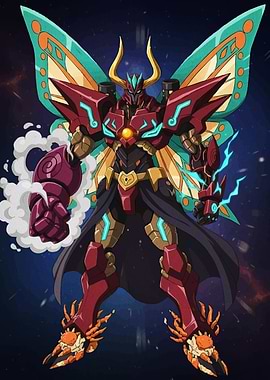 Anime Robot Butterfly Wings
