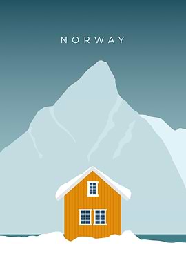 Minimalist Snowy Norway Cabin