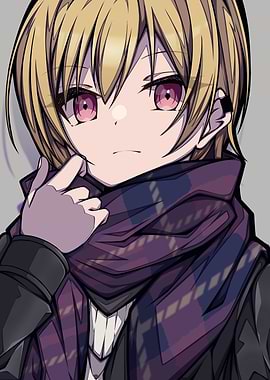 Anime Boy with Scarf Portrait