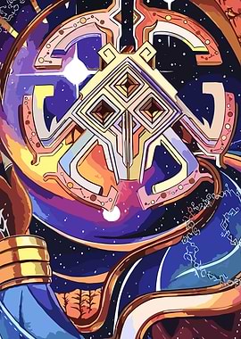 Abstract Geometric Space Art