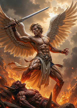 Angel Warrior vs. Demon in Hell