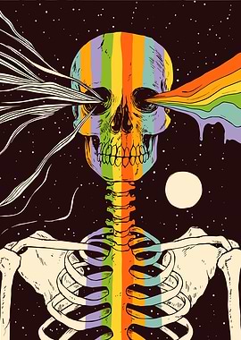 Rainbow Skeleton in Space