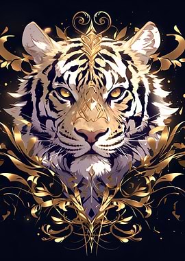 Golden Tiger Portrait