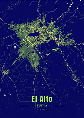 El Alto, Bolivia City Map