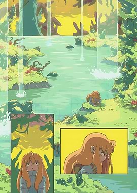 Celeste in Nature Comic Panel