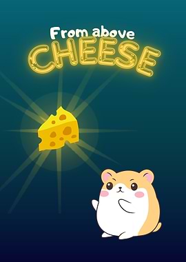 From Above Cheese Hamster