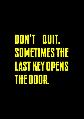 Inspirational Quote: Don't Quit