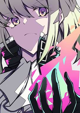 Anime Girl with Energy in Hands