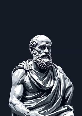 Ancient Greek Philosopher Statue