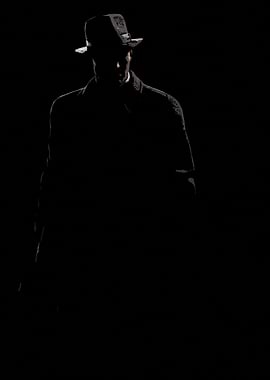 Silhouette of a Man in Hat