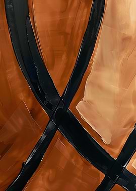 Abstract Brown and Black Lines