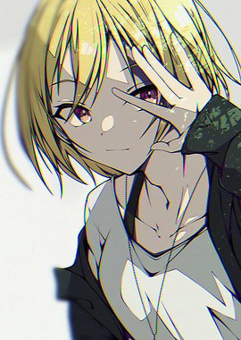 Anime Girl with Peace Sign