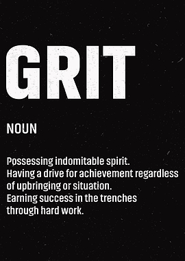 Grit Definition Poster