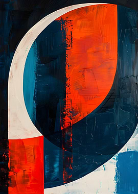 Abstract Painting with Geometric Shapes