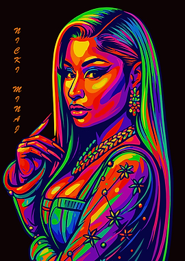 Colorful Nicki Minaj Portrait