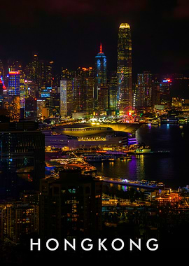 Hong Kong Cityscape at Night
