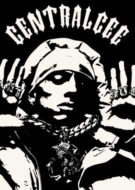 Central Cee Black and White