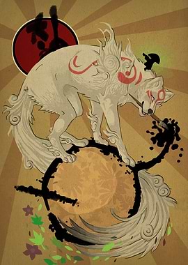 Okami Amaterasu Digital Art