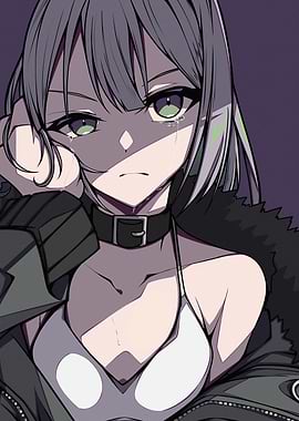 Anime Girl Crying Portrait