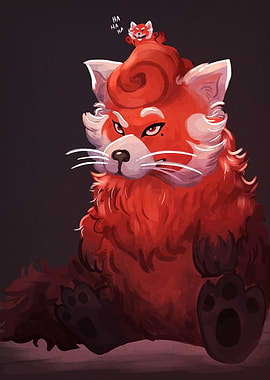 Red Panda with Mini Panda