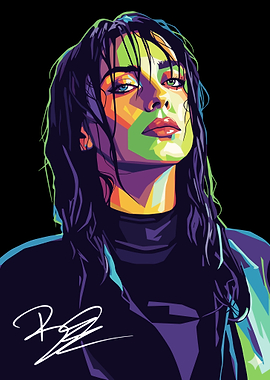 Billie Eilish Pop Art Portrait